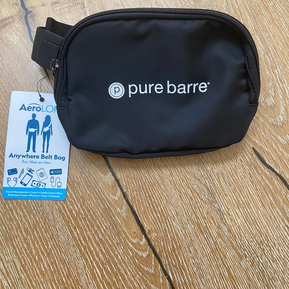 Pure Barre Black Belt Bag